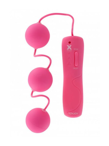 Funky Triple Power Balls Σετ με 3 κολπικές μπίλιες σε ροζ χρώμα από την ToyJoy