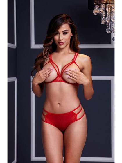 baci-strappy-open-cup-bra-set-red